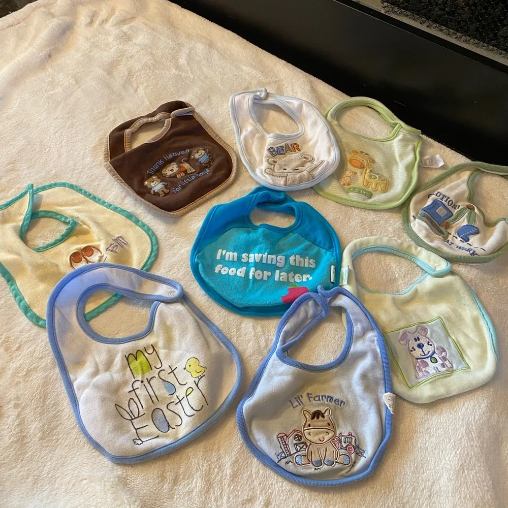 9 pieces Baby bibs bundle